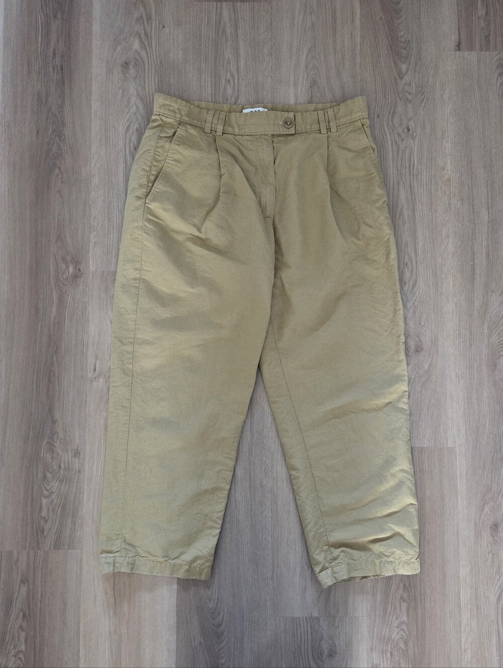 COS Wmns Linen Blend Wide Leg Pleated Pants 12 Quiet Luxiry Minimal Normcore